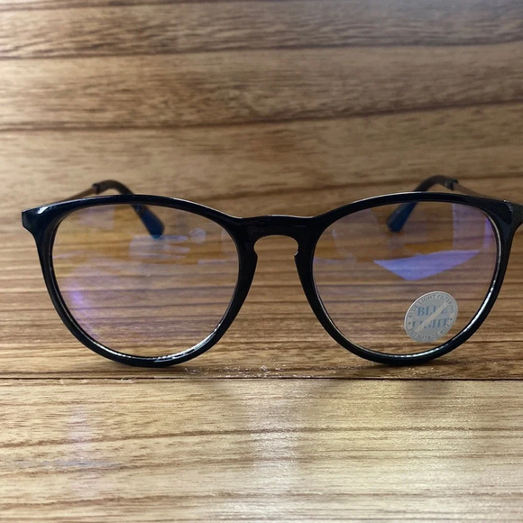 Nordstrom Black Round Sunglasses Blue Light Filtering - Picture 2 of 11